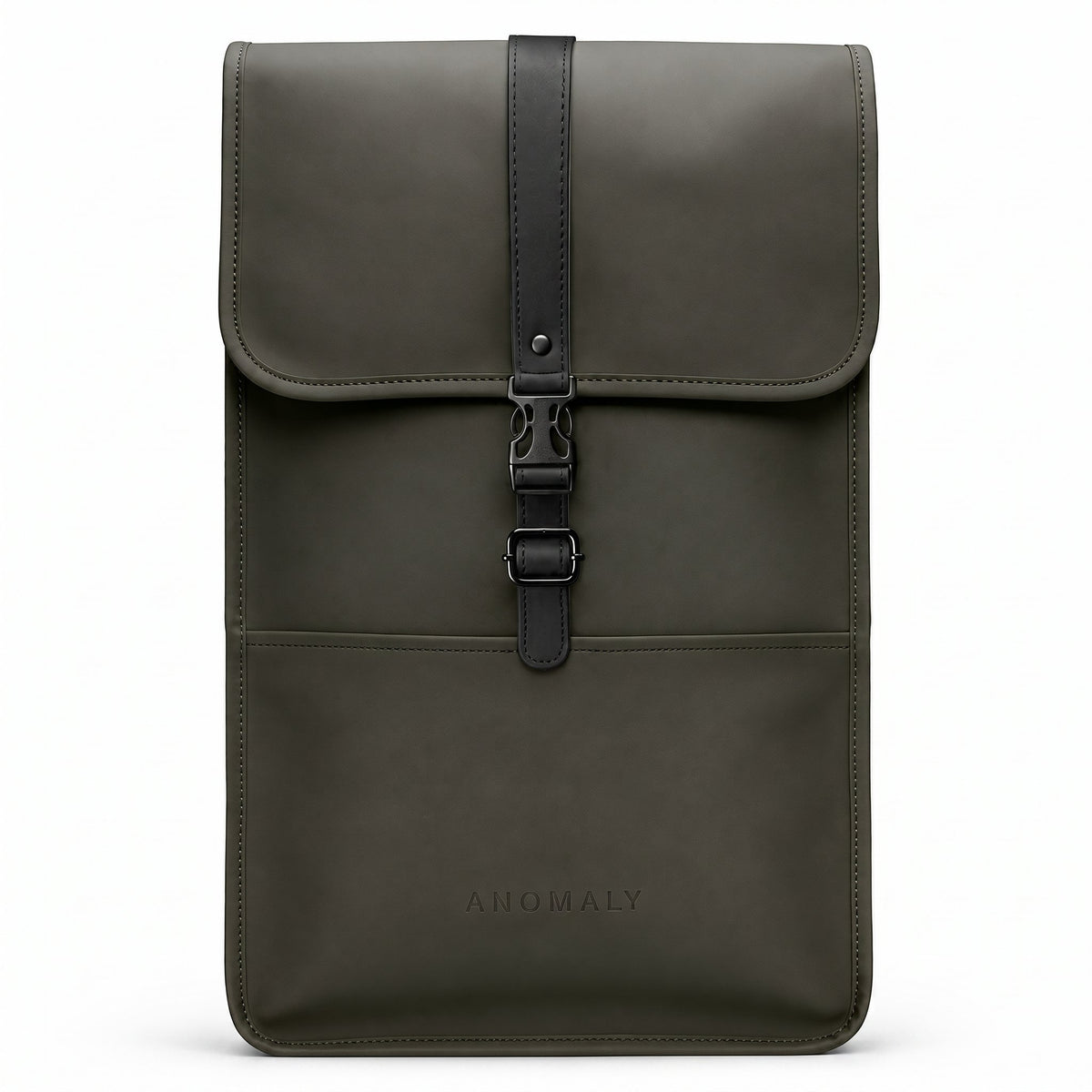 Mochila anti lluvia impermeable de neopreno Neoprime — vista frontal, verde