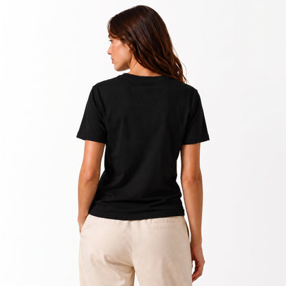 Camiseta de alto gramaje para mujer Neoprime — negro, vista trasera
